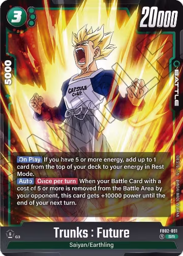 Trunks : Future - FB02-091 (FB02-091), Blazing Aura — DB Fusion card price