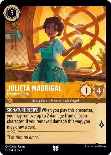 Julieta Madrigal - Excellent Cook (13/204), Ursula's Return — Lorcana card price