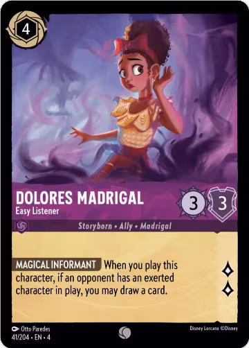 Dolores Madrigal - Easy Listener (41/204), Ursula's Return — Lorcana card price