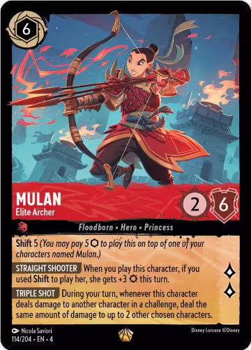 Mulan - Elite Archer (114/204), Ursula's Return — Lorcana card price