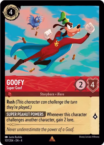 Goofy - Super Goof (107/204), Ursula's Return — Lorcana card price