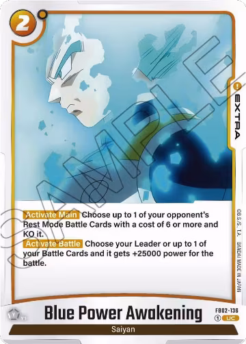 Blue Power Awakening (FB02-136), Blazing Aura — DB Fusion card price