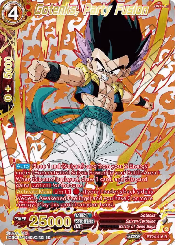 Gotenks, Party Fusion (Collector Booster Gold) (BT24-016), Beyond Generations — DB Super card price
