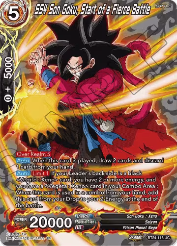 SS4 Son Goku, Start of a Fierce Battle (Collector Booster Silver) (BT24-116), Beyond Generations — DB Super card price