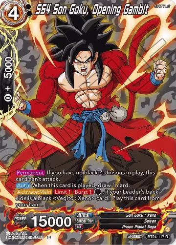 SS4 Son Goku, Opening Gambit (Collector Booster Silver) (BT24-117), Beyond Generations — DB Super card price