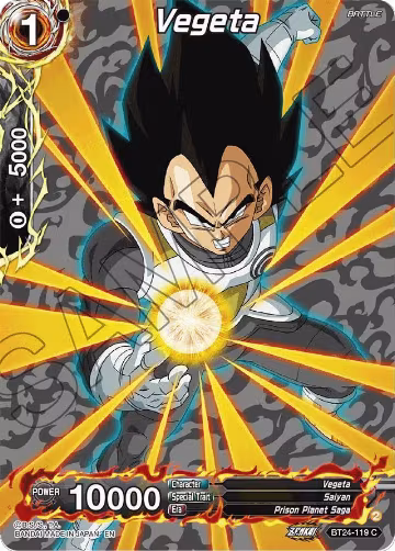 Vegeta (Collector Booster Silver) (BT24-119), Beyond Generations — DB Super card price