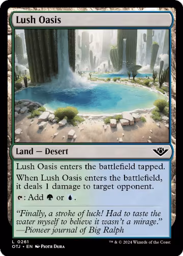 Lush Oasis (261), Outlaws of Thunder Junction — Magic card price