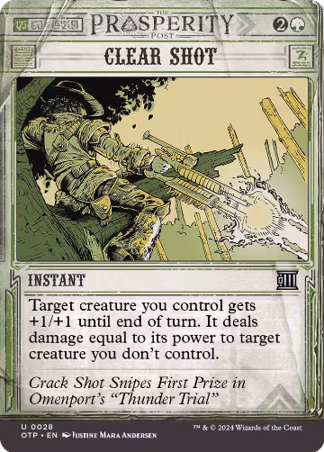 Clear Shot (28), Outlaws of Thunder Junction: Breaking News — Magic card price