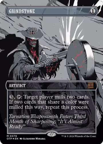 Grindstone (Textured Foil) (79), Outlaws of Thunder Junction: Breaking News — Magic card price