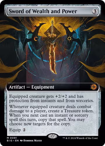 Sword of Wealth and Power (Extended Art) (91), Outlaws of Thunder Junction: The Big Score — Magic card price