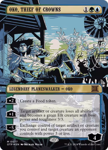 Oko, Thief of Crowns (Textured Foil) (77), Outlaws of Thunder Junction: Breaking News — Magic card price