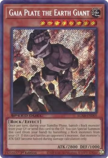 Gaia Plate the Earth Giant (Secret Rare) (SGX4-END01), Speed Duel GX: Midterm Destruction — Yu-Gi-Oh! card price