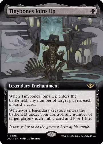 Tinybones Joins Up (Extended Art) (328), Outlaws of Thunder Junction — Magic card price