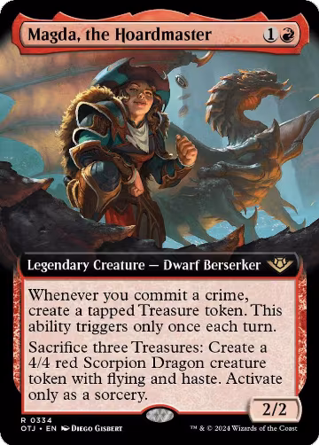 Magda, the Hoardmaster (Extended Art) (334), Outlaws of Thunder Junction — Magic card price