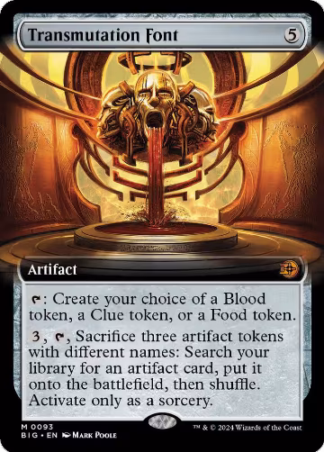 Transmutation Font (Extended Art) (93), Outlaws of Thunder Junction: The Big Score — Magic card price