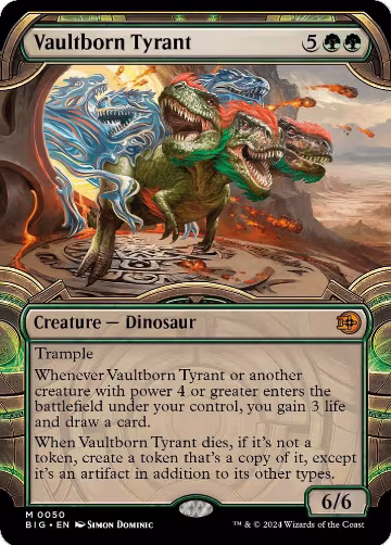 Vaultborn Tyrant (Showcase) (50), Outlaws of Thunder Junction: The Big Score — Magic card price