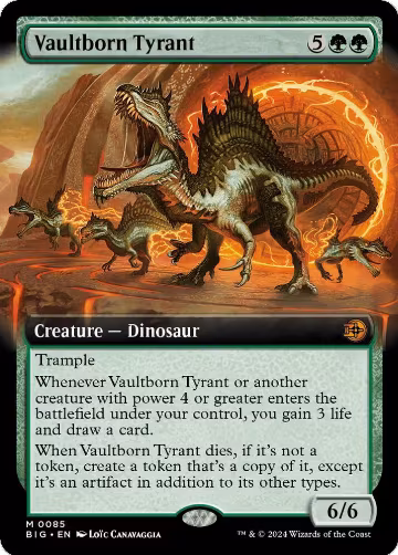 Vaultborn Tyrant (Extended Art) (85), Outlaws of Thunder Junction: The Big Score — Magic card price