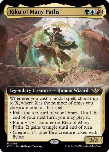 Riku of Many Paths (Extended Art) (361), Outlaws of Thunder Junction — Magic card price