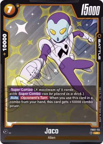 Jaco (FB02-115), Blazing Aura — DB Fusion card price