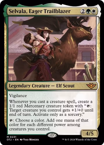 Selvala, Eager Trailblazer (231), Outlaws of Thunder Junction — Magic card price