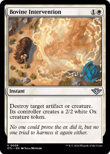 Bovine Intervention (6), Outlaws of Thunder Junction — Magic card price