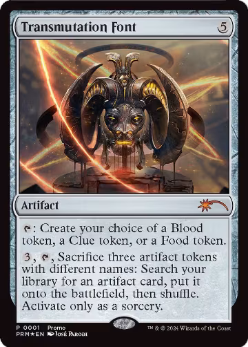 Transmutation Font (1), Launch Party & Release Event Promos — Magic card price