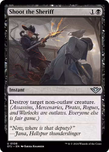 Shoot the Sheriff (106), Outlaws of Thunder Junction — Magic card price