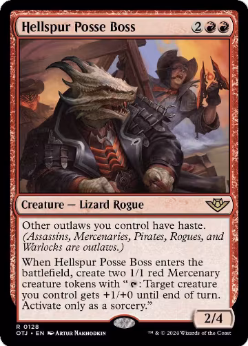 Hellspur Posse Boss (128), Outlaws of Thunder Junction — Magic card price