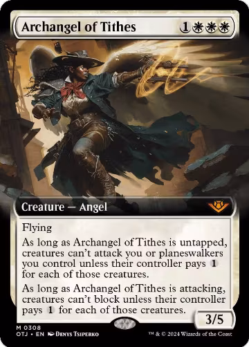 Archangel of Tithes (Extended Art) (308), Outlaws of Thunder Junction — Magic card price
