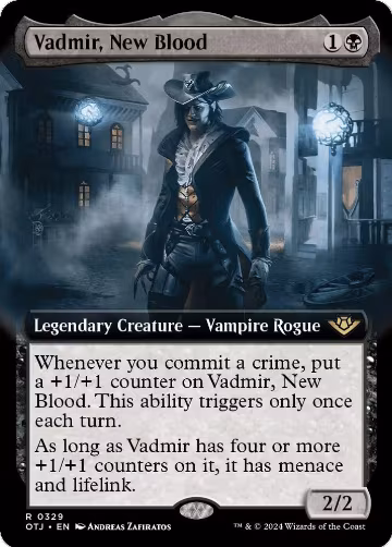 Vadmir, New Blood (Extended Art) (329), Outlaws of Thunder Junction — Magic card price