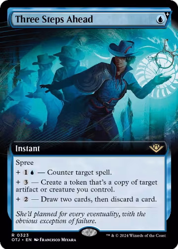 Three Steps Ahead (Extended Art) (323), Outlaws of Thunder Junction — Magic card price