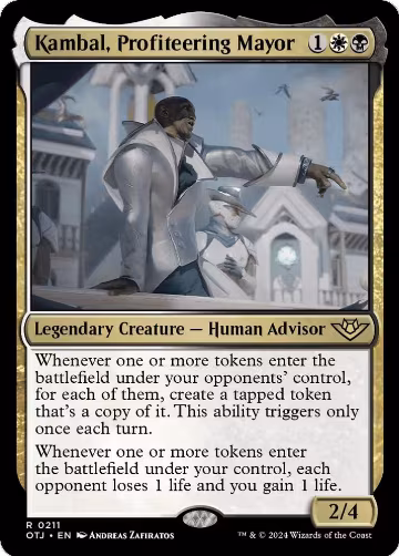 Kambal, Profiteering Mayor (211), Outlaws of Thunder Junction — Magic card price