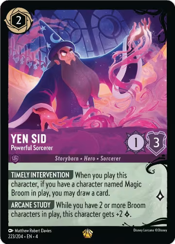 Yen Sid - Powerful Sorcerer (223/204) (223/204), Illumineer's Quest: Deep Trouble — Lorcana card price