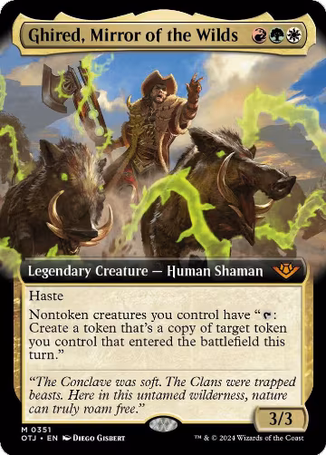 Ghired, Mirror of the Wilds (Extended Art) (351), Outlaws of Thunder Junction — Magic card price