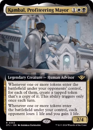 Kambal, Profiteering Mayor (Extended Art) (353), Outlaws of Thunder Junction — Magic card price