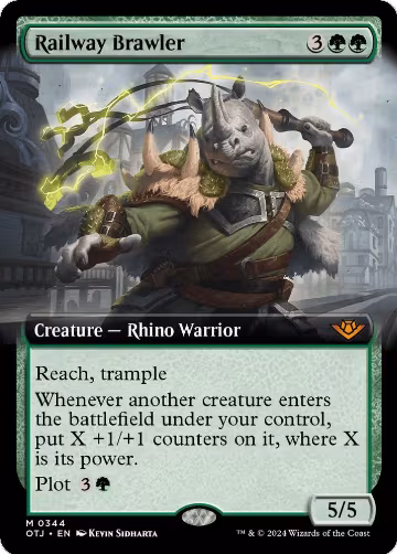 Railway Brawler (Extended Art) (344), Outlaws of Thunder Junction — Magic card price