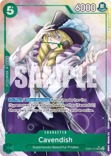 Cavendish (Alternate Art) (EB01-012), Extra Booster: Memorial Collection — One Piece card price