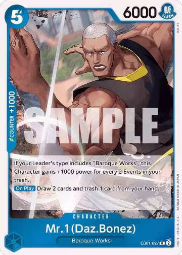 Mr. 1 (Daz.Bonez) (EB01-027), Extra Booster: Memorial Collection — One Piece card price