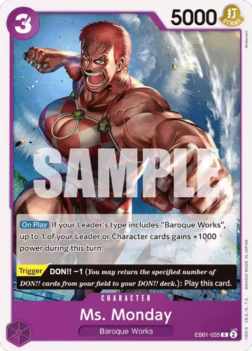 Ms. Monday (EB01-035), Extra Booster: Memorial Collection — One Piece card price