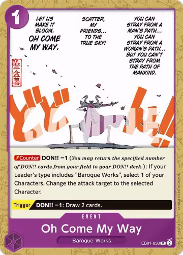 Oh Come My Way (EB01-038), Extra Booster: Memorial Collection — One Piece card price