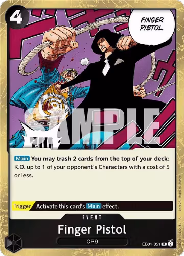 Finger Pistol (EB01-051), Extra Booster: Memorial Collection — One Piece card price