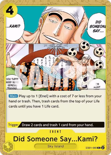 Did Someone Say...Kami? (EB01-060), Extra Booster: Memorial Collection — One Piece card price