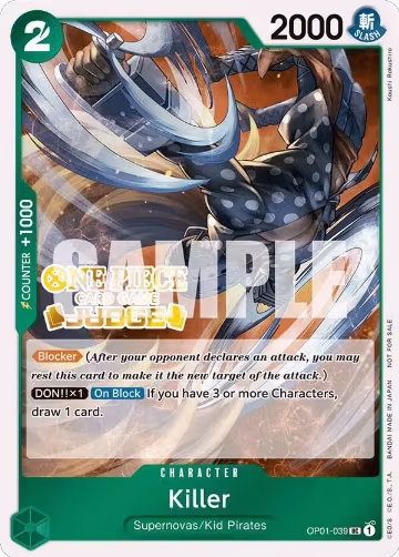 Killer (Judge Pack Vol. 3) (OP01-039), One Piece Promotion Cards — One Piece card price