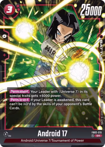 Android 17 - FB02-015 (FB02-015), Blazing Aura — DB Fusion card price