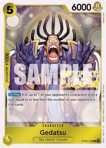 Gedatsu (Judge Pack Vol. 3) (OP05-102), One Piece Promotion Cards — One Piece card price