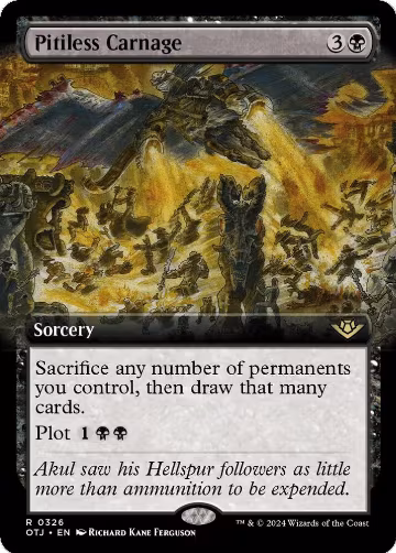 Pitiless Carnage (Extended Art) (326), Outlaws of Thunder Junction — Magic card price