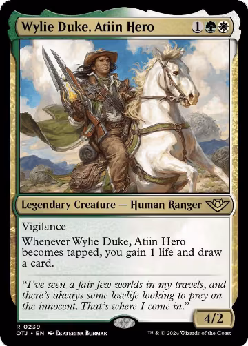 Wylie Duke, Atiin Hero (239), Outlaws of Thunder Junction — Magic card price