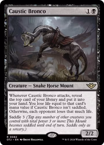Caustic Bronco (82), Outlaws of Thunder Junction — Magic card price