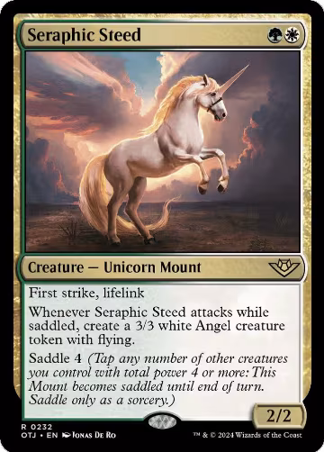 Seraphic Steed (232), Outlaws of Thunder Junction — Magic card price