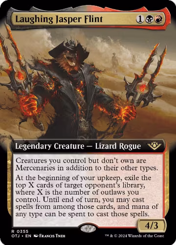Laughing Jasper Flint (Extended Art) (355), Outlaws of Thunder Junction — Magic card price